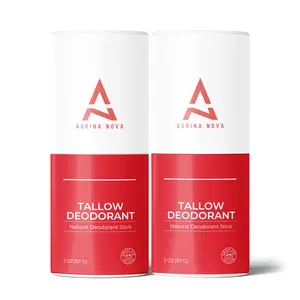 Natural Tallow Deodorant Stick, Pack of 2  Bergamot