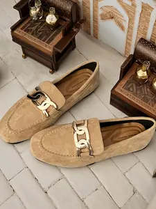 Women's New Large Size Flat Loafers, Elegant Suede Material, Faux Fur Lining, Square Toe Design, Soft Comfortable Walking Shoes