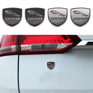 Jaguar Car Metal Emblem Sticker, 3D Shield Logo Decal, Trunk Decoration, Waterproof Rust-Proof Accessories, Fits Jaguar Xf Xj Xe Xk F-Pace F-Type