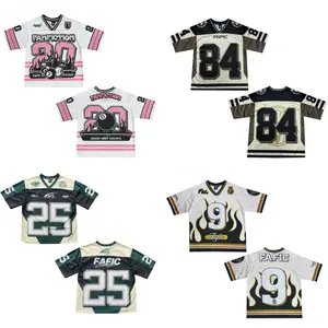 FAFIC Oversized Mesh Jersey Shirt Men Women Y2K Streetwear Graphic Number Tee Vintage Hip Hop Loose Fit Football Jersey Top, Streetwear Fashion Trend, Urban Casual Style, Limited Edition Collector Gift for him, Gift of her