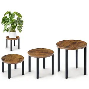 BATOTO 3-Pack Plant Stands Indoor Heavy Duty Flower Pot Stands for 5" -12" Pots Layered Design 4-Point Support System Floor Protection Easy Assembly Ideal Gift tiktokshopspringglowup
