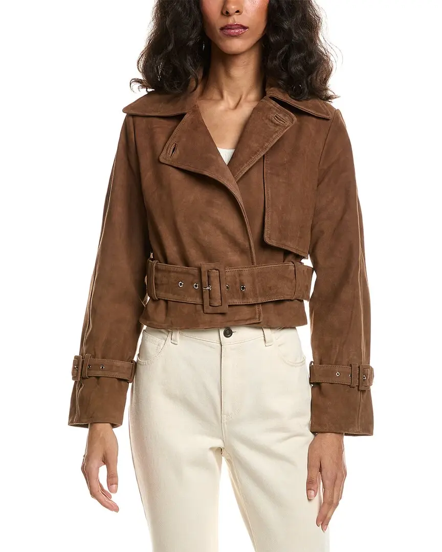 Walter Baker Rexa Suede Short Trench Coat