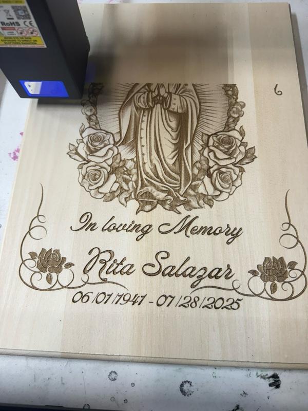 Home Decorations - “In Loving Memory” with Floral Design and Memorial Text Home Decorations - “In Loving Memory” with Floral Design and Memorial Text