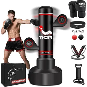 Upgraded Heavy Freestanding Punching Bag for Adults Teens, 70" Standing Punching Bag with Gloves, Pump and Jump Rope, Boxing Reflex Ball, Women Men Kickboxing Bags for Training MMA Fitness Home Gym