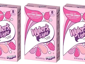 Singles To Go Water Drink Mix Powder Packets, Cotton Candy Flavor, 8 Sticks per Box, 3 Boxes, 24 Single Serve Drink Mix Packets for On-the-Go Refreshment