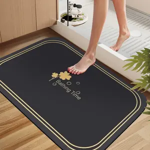 Modern Simple Universal Bathroom Rug Mat, Anti-Slip Rubber Backing, Water-Absorbing Quick-Drying, for Shower Toilet Home Decoration