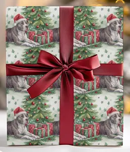 Pit Bull Christmas Wrapping Paper: Holiday Dog Gift Wrap