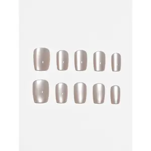 Aura Nails Silk Glow Squoval Press-On Nails - 10 Pc Set