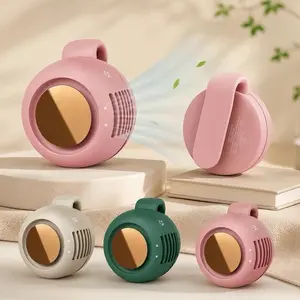 Portable Silent Mini Bladeless Electric Fan, Adjustable 3-speed Suspended Waist Fans, Phone Cooling Fan, Personal Fan, Rotating BodyFan Suitable for Outdoor Travel, fathersdaygift, rechargeable personal fan, handheld turbo fan, Perfect