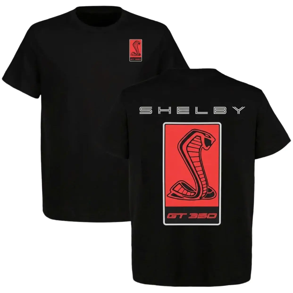 Vintage Shelby GT350 Graphic T-Shirt, Streetwear For Muscle Car Enthusiasts, Menswear Casual Style Cotton Tee