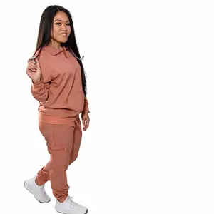 Royal Scrub Wear Ivy Long Sleeve Scrub Top | Zip Front with Kangaroo Pocket