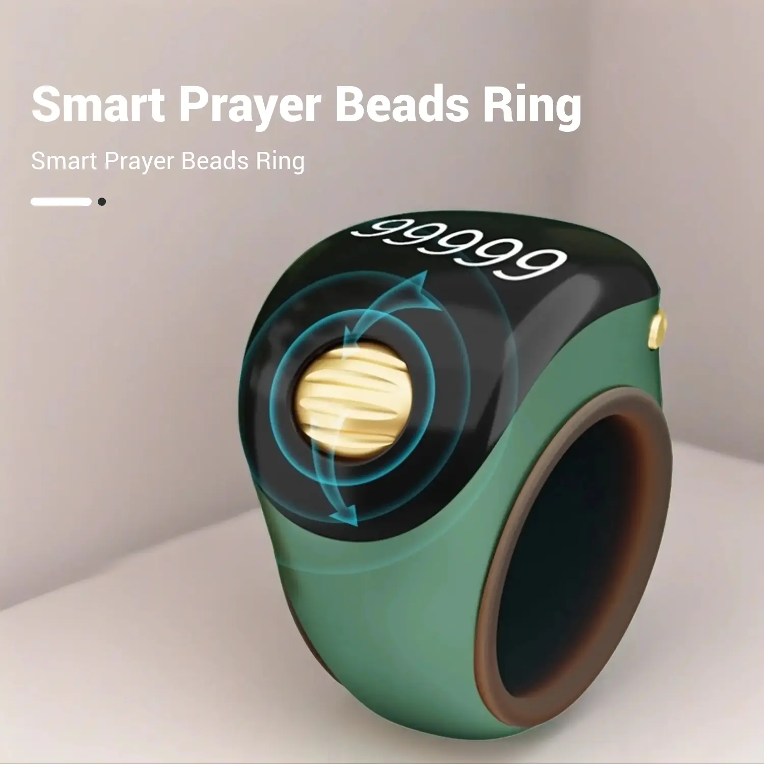 Muslim Digital Prayer Beads Ring, Adjustable Finger Counter, Islamic Electronic Rosary Counter, Portable Faith Accessory, For Muslim, Tasbih Counter, Tasbeeh Counter, 3 Sizes (22/20/18mm)