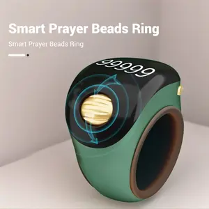 Muslim Digital Prayer Beads Ring, Adjustable Finger Counter, Islamic Electronic Rosary Counter, Portable Faith Accessory, Tasbih Counter, Tasbeeh Counter, 3 Sizes (22/20/18mm)