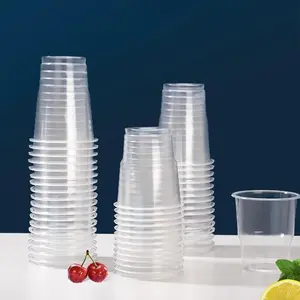 Disposable Cup (100pcs), Clear Disposable Cup, Party Cups, Disposable Tableware for Ice Cream, Wedding, Party, Hot Drink Cup, Cold Drink Cup, Party Supplies, Pack