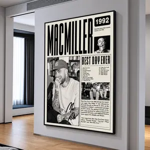 Canvas Poster, Music Album Wall Art, Rap Hip Hop Room Decor, Unframed Canvas Poster Vintage Wall Art Art Wall Decoration