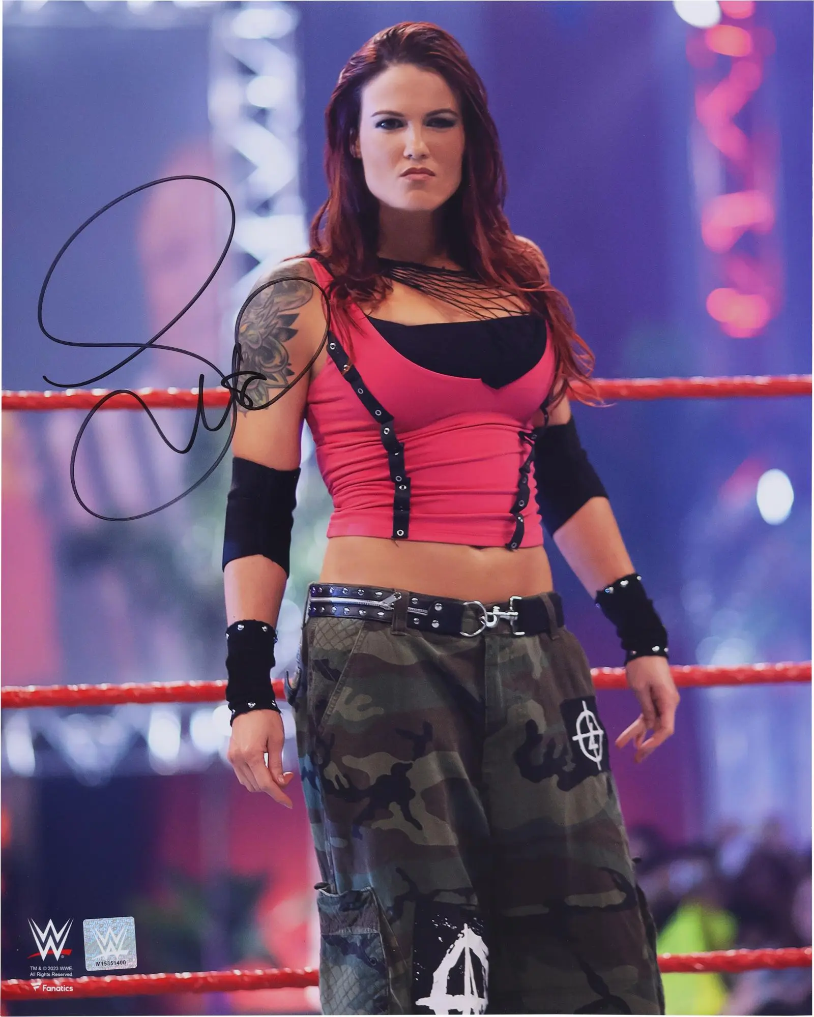 Lita WWE Autographed 16" x 20" Entrance Photograph - Fanatics Authentic Certified