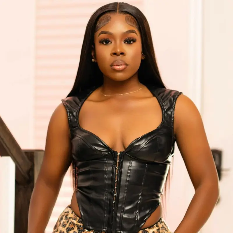 Black Leather Crop Top Vest | Fashionable Skinny Sleeveless Corset | Comfortable Women's Wear" Outfit Style Womenswear Aesthetic Piece Shapewear Everyday