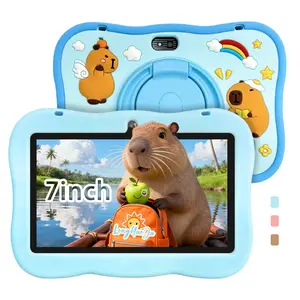 Early Learning Tablet for Kids, Touchscreen Tablets: Android 12 with Large Screen, Dual Cameras, Kid-Proof Silicone Case, WiFi & Bluetooth, Charger Not Included, Educational Games for Preschool Learning, Children's Day Gift for Boys and Girls