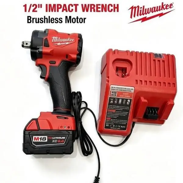 Milwaukee N350 Compact Cordless Impact Screwdriver Wrench Multifunctional Hand Tool For Home Installation Electrical Maintenance Small Hardware Assembly Mini Body Precise Torque Stable Operation And Portable Carrying Design