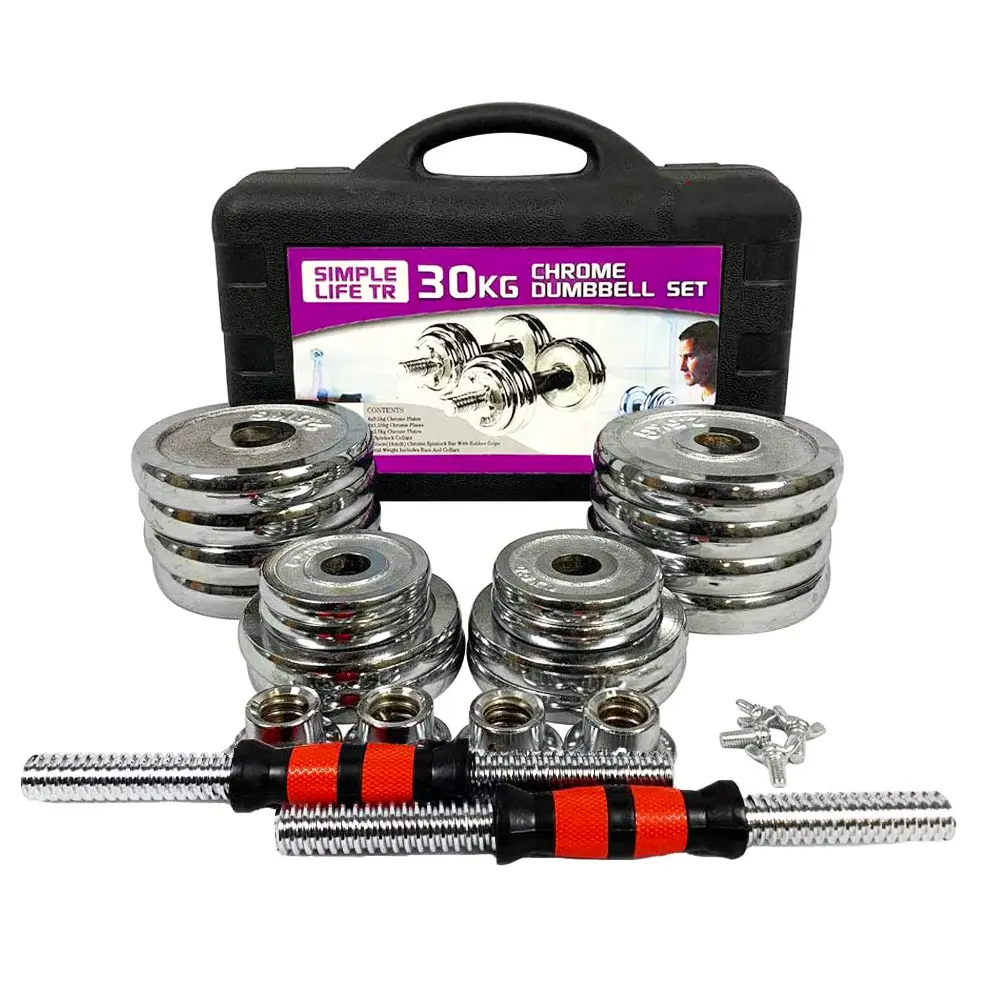 IFAST 44/66 LBS Adjustable Dumbbells, Cast Iron Strength Training & Exercise Equipment, 2-in-1 Barbell Set with Carry Case for Home Gym, Strength Training Equipment, Fitness Equipment
