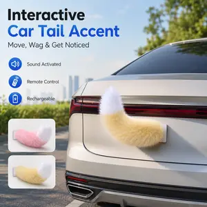 Interactive Car Tail Decoration, Remote Control Rear Accent with Sound Effects, Funny Vehicle Tail Accessory for Electric Cars, Motorcycles, E-Bikes & Auto Decor