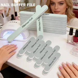 BlinkingNails Fine Nail Buffer File for Polishing, Smooth and Shiny Natural Nails - Mini Size Block 600 & 3000 Grit, 14pcs Pack of Nail File Art Manicure Cutics callusremover