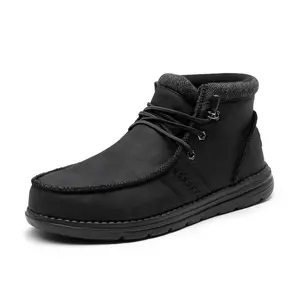 Bruno Marc Men's Velvet-Lined Slip On Winter Boots