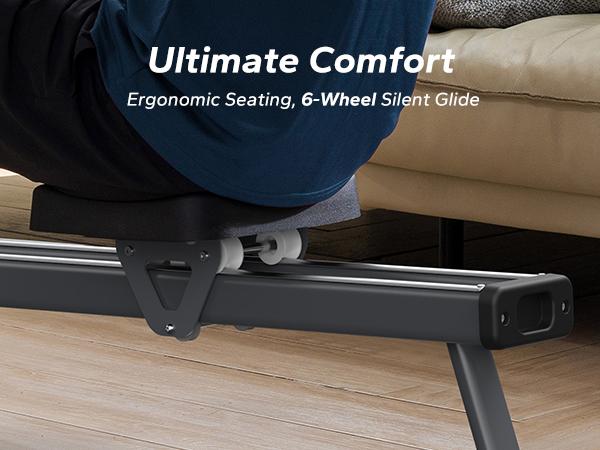 Merach Rowing Machines for Home Gym, Quiet Magnetic Rower Machine 16 Levels of Resistance, Dual Slide Rail with Max 350lbs, Simulate Real Row, Ultra-Quiet Rower Compatible Ergonomic Design, TikTokShopBlackFriday