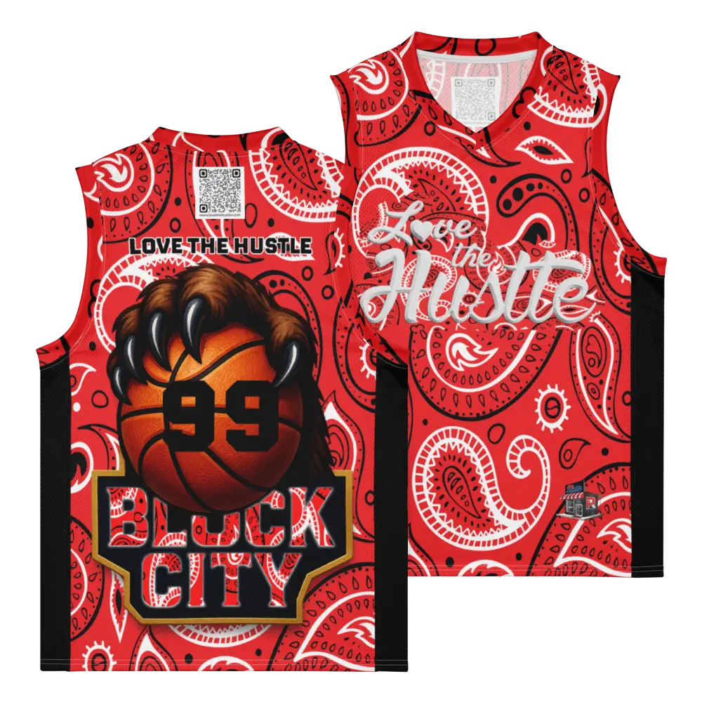 Love The Hustle Personalized Premium Basketball Jersey Red Tops
