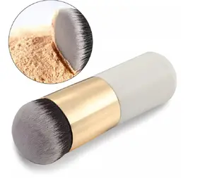 TIKA Travel-Size Kabuki Foundation Brush for Blending Liquid, Cream and Powder Makeup