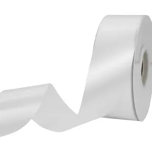 White Ribbon 1-1/2 Inch x 50 Yards Satin Ribbon Single  Ribbon for Crafts,  Wrapping, Floral Bouquet, Weddings, and Decorations, with Spool