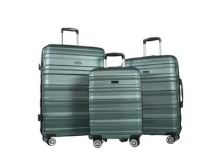 Hardside Luggage Set 3-Piece Set (21/25/29) Lightweight Suitcase 4-Wheeled Suitcase Set(Green)