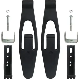 Hood Latch Strap with Catch Bracket Kit 2 Pack Compatible with Kenworth T300 T600 T800 W900, Peterbilt 357 367 377 378 379 388 389 1987-2011 Truck Hood Parts Replaces 23-13857 L56-0001 HLK1035