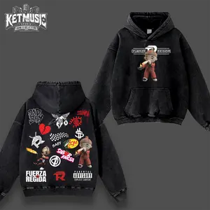 [KetMusic Studio] Vintage Fuerza Regida All Top Song Album #73 Graphic T-Shirt Sweatshirt Hoodie, Tatino Streetwear Fashion, Regional Mexicano Shirt, Fuerza Regida Merch, Menswear Top Y2K Mexico, Pepper Comfort Colors