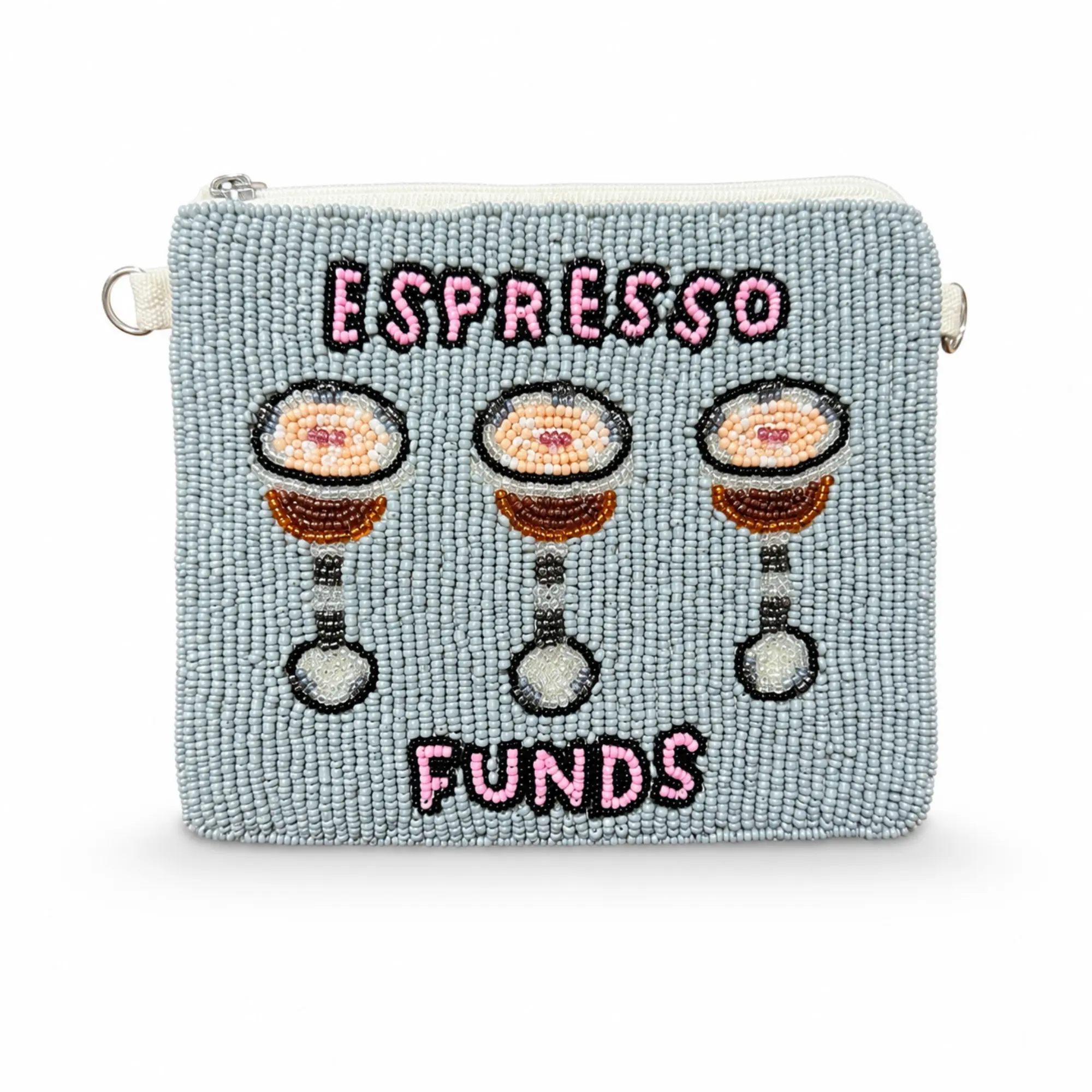 Espresso Funds Beaded Crossbody Purse