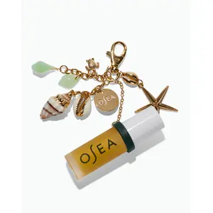 OSEA Gloss & Go Lip Oil + Keychain Duo - Hyaluronic Lip Oil Booster & Sea-Inspired Keychain for Effortless On-The-Go Application