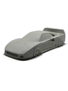 F40 Handcrafted Concrete Sculpture 7in x 3in x 1.5in Iconic Design Minimalist Finish Perfect Gift for Car Lovers and Designers
