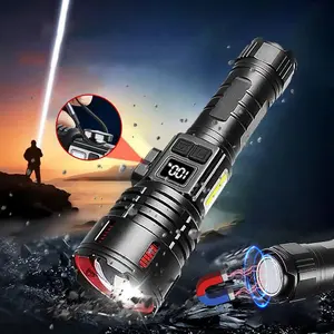Multifunctional Flashlight, 1 Box Rechargeable Flashlight with Magnetic Function, Emergency Flashlight for Outdoor Camping, Hunting, Adventure Patrol