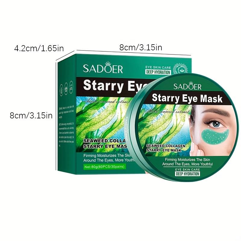 60pcs SADOER Collagen Gel Eye Mask for Dark Circles & Wrinkles - Seaweed Collagen Star-Shaped Patches, Sensitive Beige ('s Use), Hydrating Gel Patch to & Eye Wrinkles, Gel-Based Under-Eye