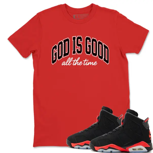Red Black Sneaker Match Tee, Reverse 6 Shirt, Streetwear Outfit T-Shirt, Soft Cotton Streetwear Top for Men, Unisex Fashion Top