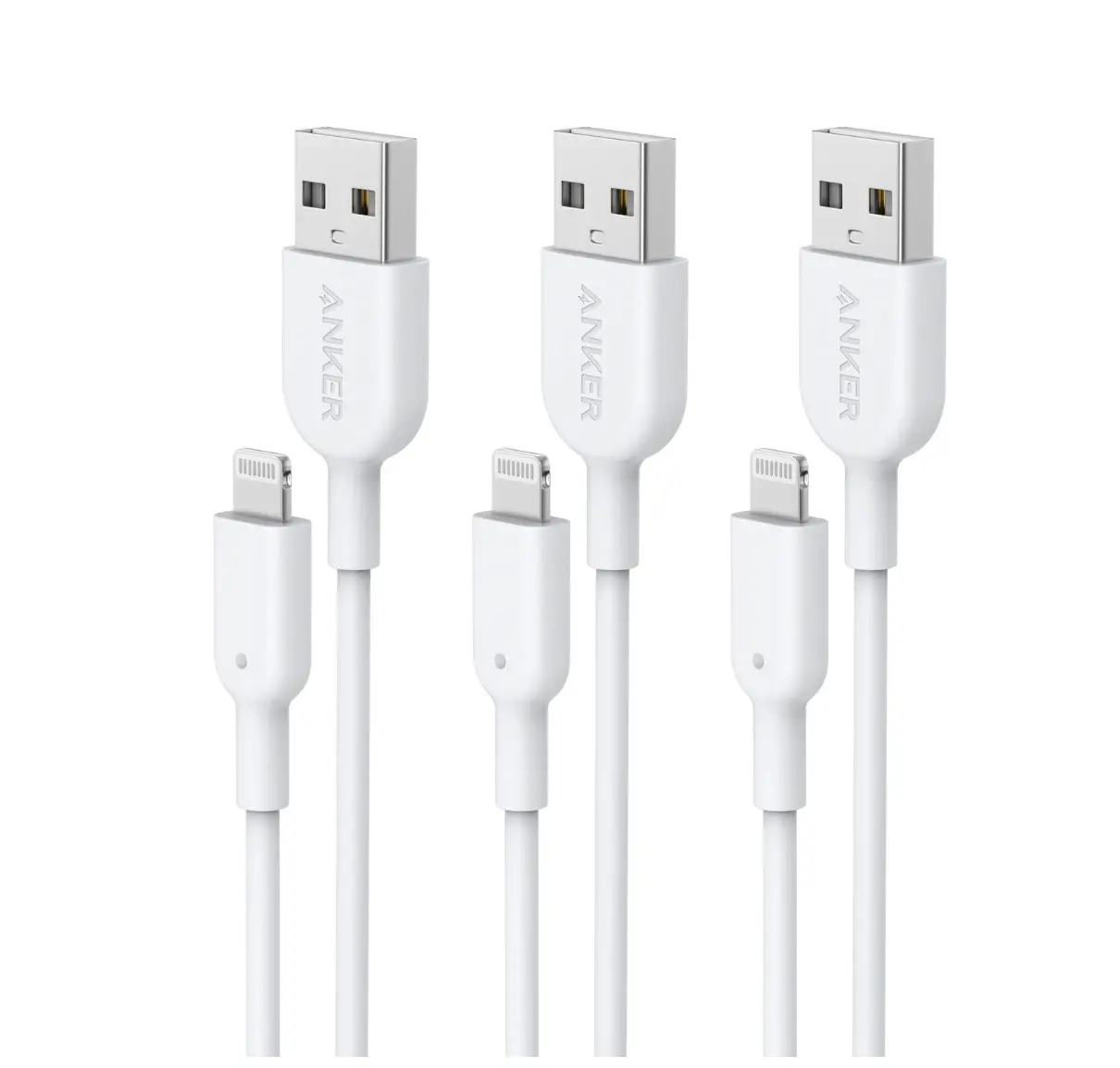 Lightning Cable(3-Pack), Powerline II [3ft MFi Certified] Charger DATA Cable/Sync Lightning Cord Compatible with iPhone SE 11 11 Pro 11 Pro Max Xs MAX XR X 8 7 6S 6 5, iPad and More
