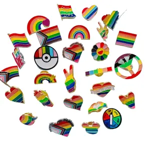 LGBTQ+ Rainbow Pride Day Enamel Pin (28 Styles)  - Vibrant Enamel Brooch, Perfect for Adding a Splash of Color to Your Outfit, Pride Accessory, Gift Idea, Fun & Stylish，Colorful Accessory for Pride Month | Inclusive Love Symbol | Perfect Gift Idea