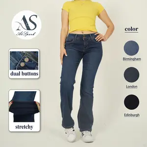 AtSpark -Women's High Waist Tummy Control Bootcut Jeans | 72% Cotton Stretch Denim, Butt Lift Curvy Fit Flare Jeans for Women，new year new denim，pantalon de jeans，cow girl denim，plus size clothing brand Womenswear Button