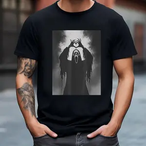 Ghostface Heart Shirt - Cute Horror Love Design Tee - Halloween Ghost T-Shirt - Scary But Sweet Shirt