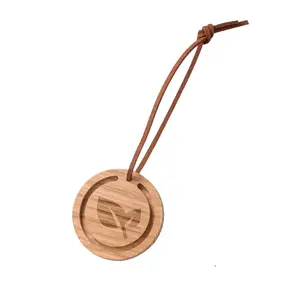 Natural Beechwood Essential Oil Diffuser - 2 Inch Circle Passive Scented Freshener for Car, Home, Office & Closet - Lightweight, No Heat or Water Needed oils