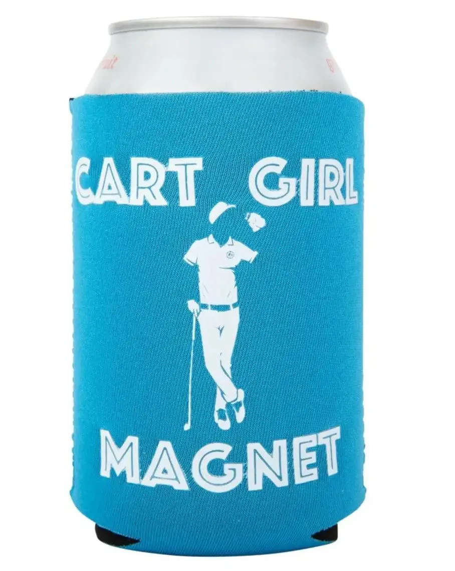 KOOZIE Golf Cart Beverage Protector - Sports Can Cooler with Magnet Lid, Innovative Golf Accessory