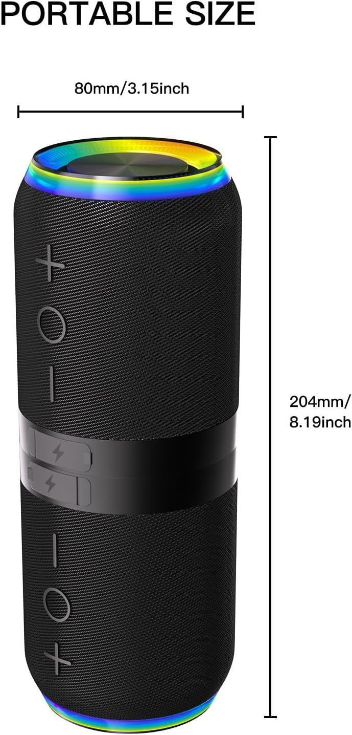 2-in-1 Magnetic Wireless Bluetooth Speaker, Waterproof Splittable Portable Speaker with V5.4 Connection, 20W Heavy Bass Stereo Sound