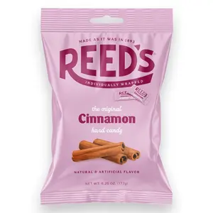Reed’s Individually Wrapped Cinnamon Candy | Traditional Cinnamon Hard Candy | Reed’s Classic Spiced Hard Cinnamon Candy Brought To You By Iconic Candy | 6.25oz Bag (1)