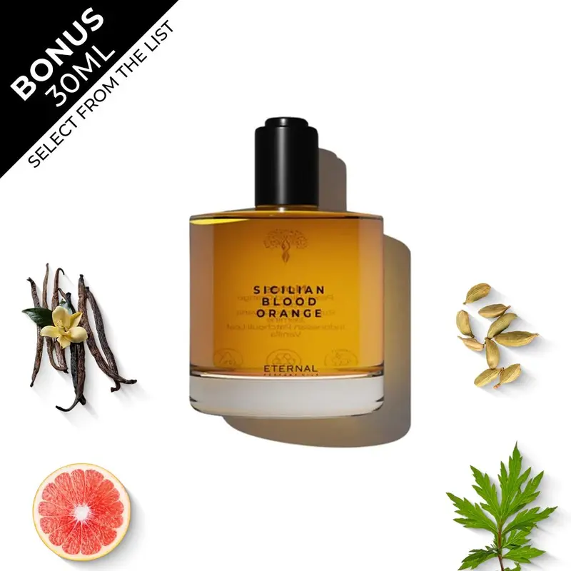 Eternal Perfume Oils –  Sicilian Blood Orange Perfume Oil , Long-Lasting Scent for  Unisex  | 50ml with Bonus 30ml Bottle of Your Choice