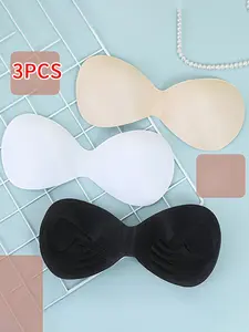 3pcs Pads & Enhancers for Flat Chest, Thickened Lined Bra Spacer Underwear Pad for Chest Enhancement, Special Artifact for Comfort and Confidence, Push Up Padding